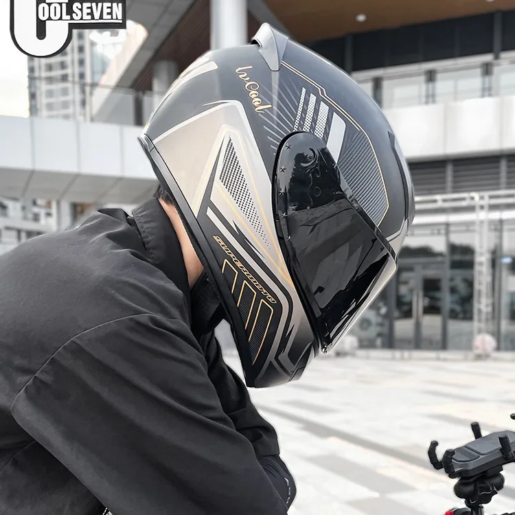 DOT ECE R22.05 Approved Motorbike Helmet lens changeable Casco De Moto Inteligente Go-kartingfull face Motorcycle Helmet