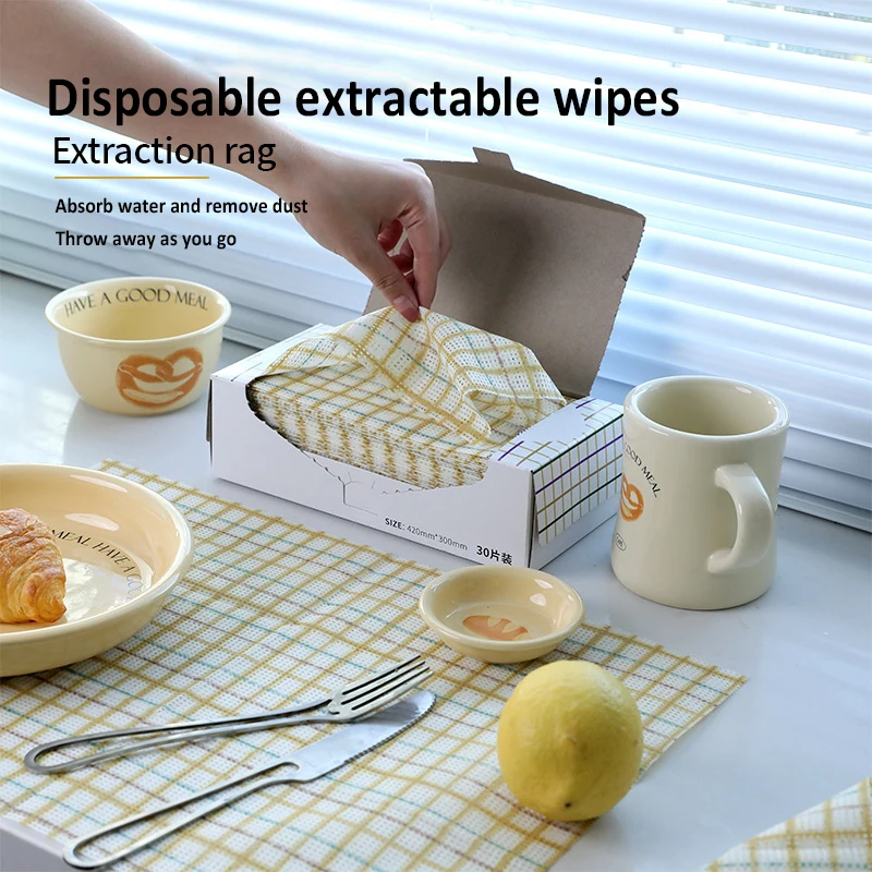 Kitchen Box Packed Disposable Non-woven Wash Towel Reusable Lazy Decimation Rag Cleaning Cloth
