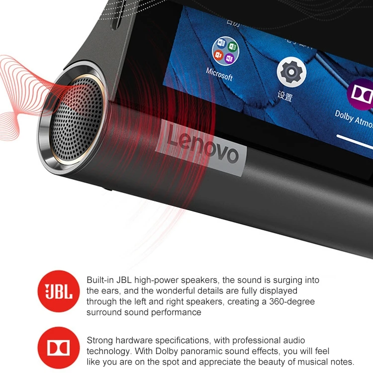 Горячая Распродажа Lenovo YOGA Tab 5 YT-X705M 4 аппарат не привязан к оператору сотовой связи 3 ГБ + 32 Android 9 0 Face ID идентификации Восьмиядерный до 2 ГГц Tablet