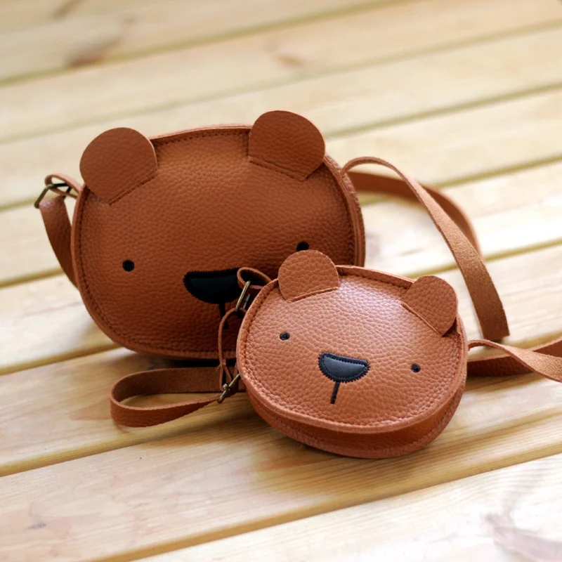 Bear small animal kids mini crossbody coin purse children cute coin wallet pouch bags