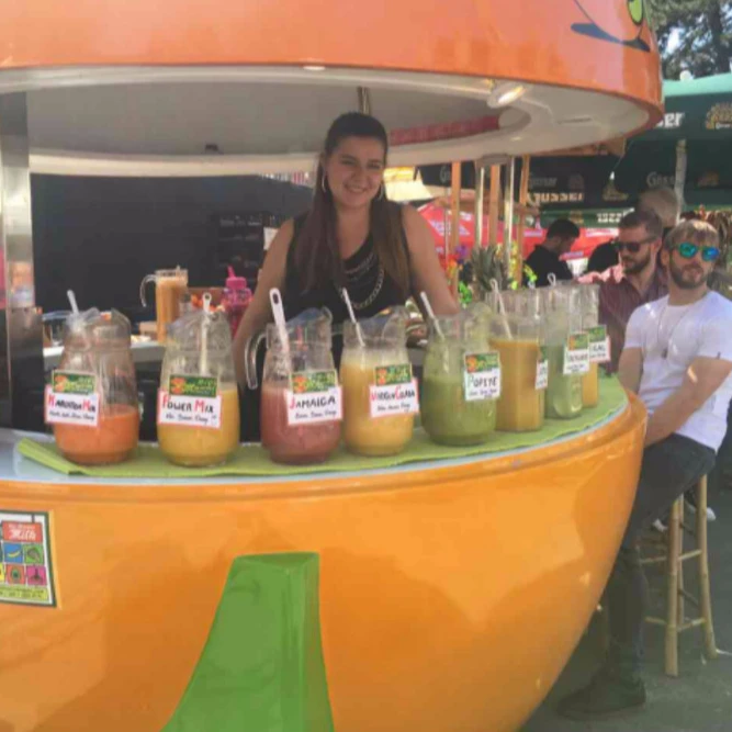 Wholesale fruit lemon shape fast food kiosk hot dog ice cream cart
