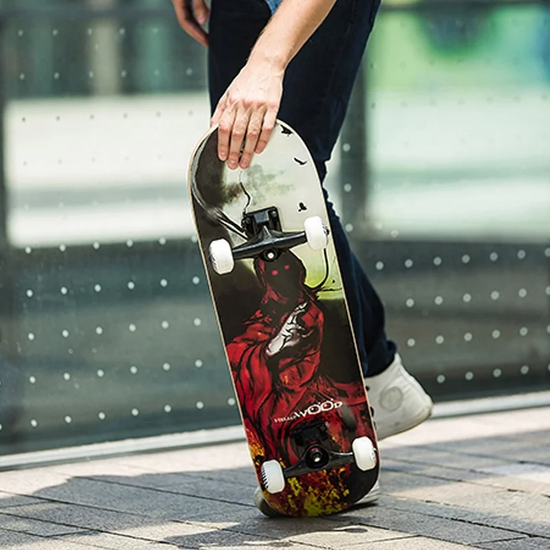 Wholesale Long Size Durable Design Maple Wood Printing Cruiser Board Skateboard