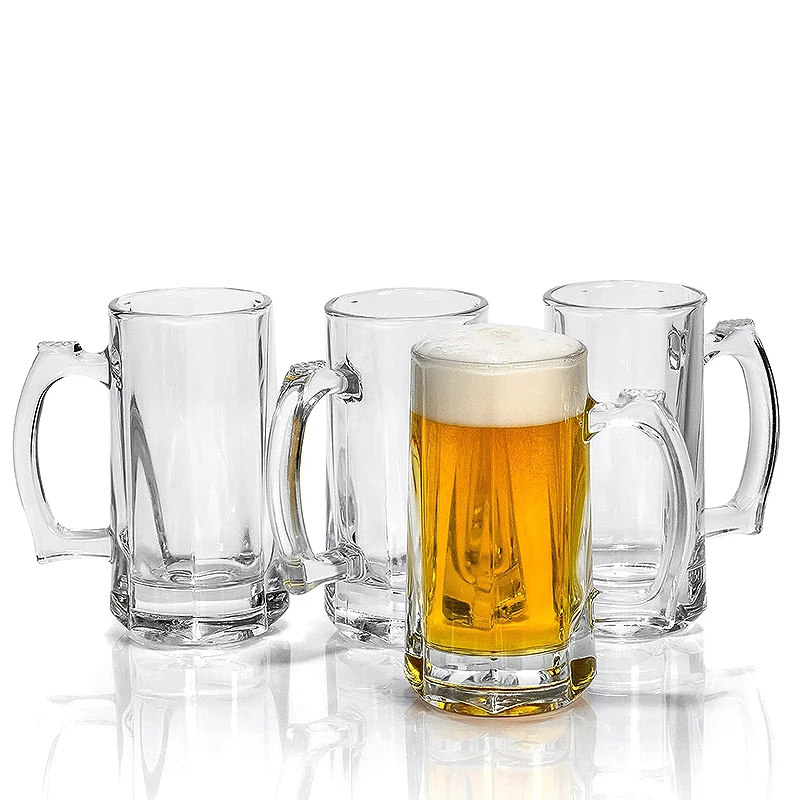 Custom 330Ml Glassware Large Capacity Clear Plastic Beer Mugs Glass