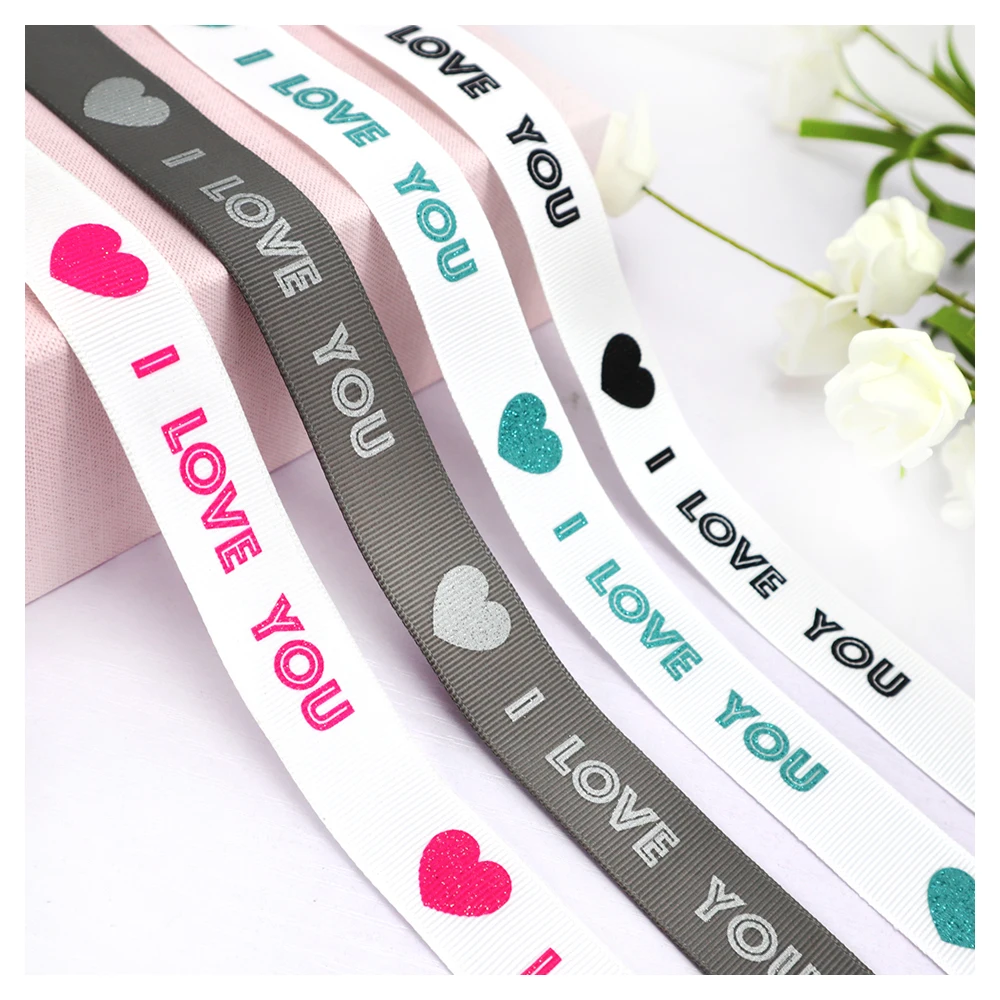 custom logo ribbon 6mm to 100mm gold silver foil grosgrain ribbon custom printed