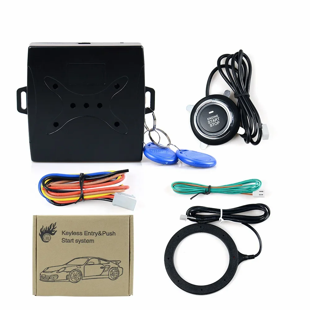 12V Car Engine Push Start Button Alarm Lock Keyless System Door Push Button