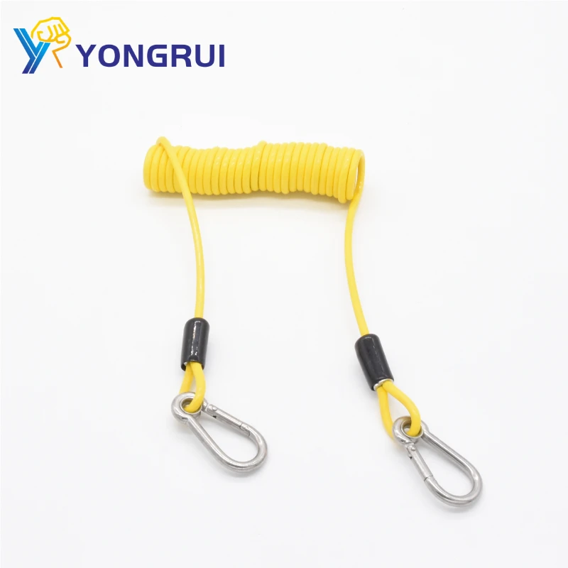 Hot Sale 1-3m Spring Cable Tool Safety Coil Lanyard