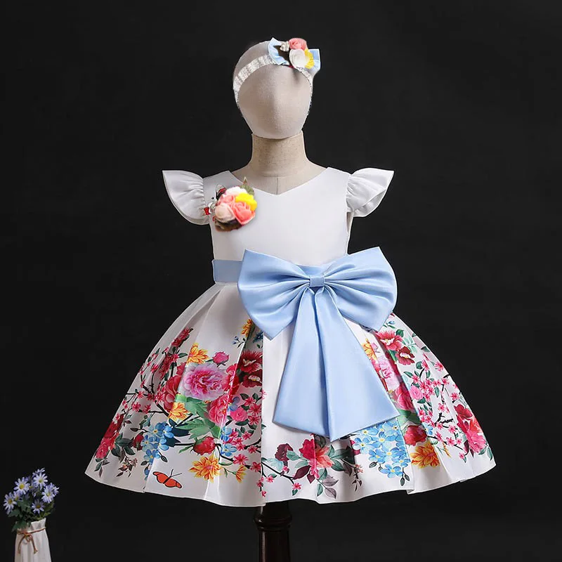 Boutique Inspired Summer Girl Clothes Fairy Baby 1-10 year Old Party Polyester Cotton Dresses For Kids Clearance Birthday Club