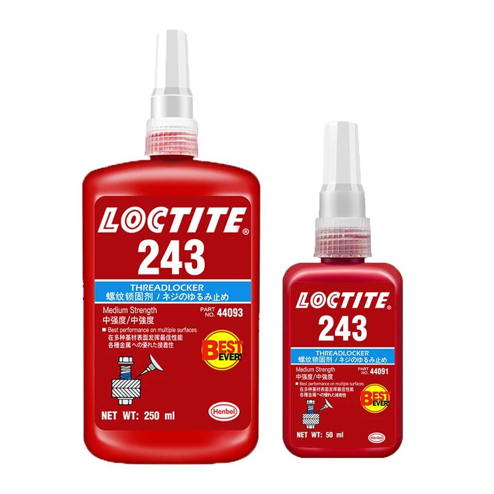 threadlocker loctiter 243 277 222 290 263 241 anaerobic sealant anti-loose adhesive screw glue liquid medium strength blue