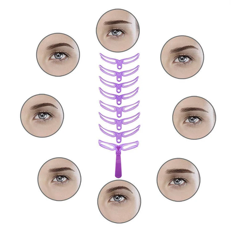 8 Pcs Different Eyebrow Stencils Eyebrow Assistant Tool