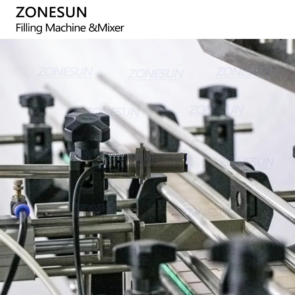 ZONESUN ZS-YT6T-6V Automatic 6 Heads Piston Pump Cosmetic Detergent Shampoo Juice Bottle Liquid Filling Machine With Mixing Tank