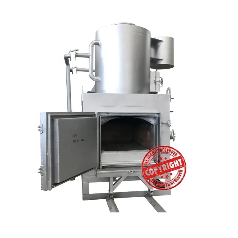 Customized no smoke portable small high temperature pyrolysis animal cremation incinerator furnace for sale
