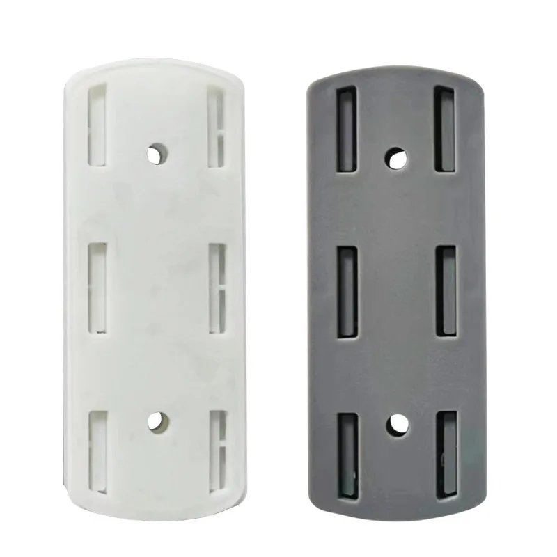 Wall-Mounted Holder Punch-free Plug Fixer Self-Adhesive Socket Fixer Seamless Power Strip Holder Home Cable Wire Organizer Racks