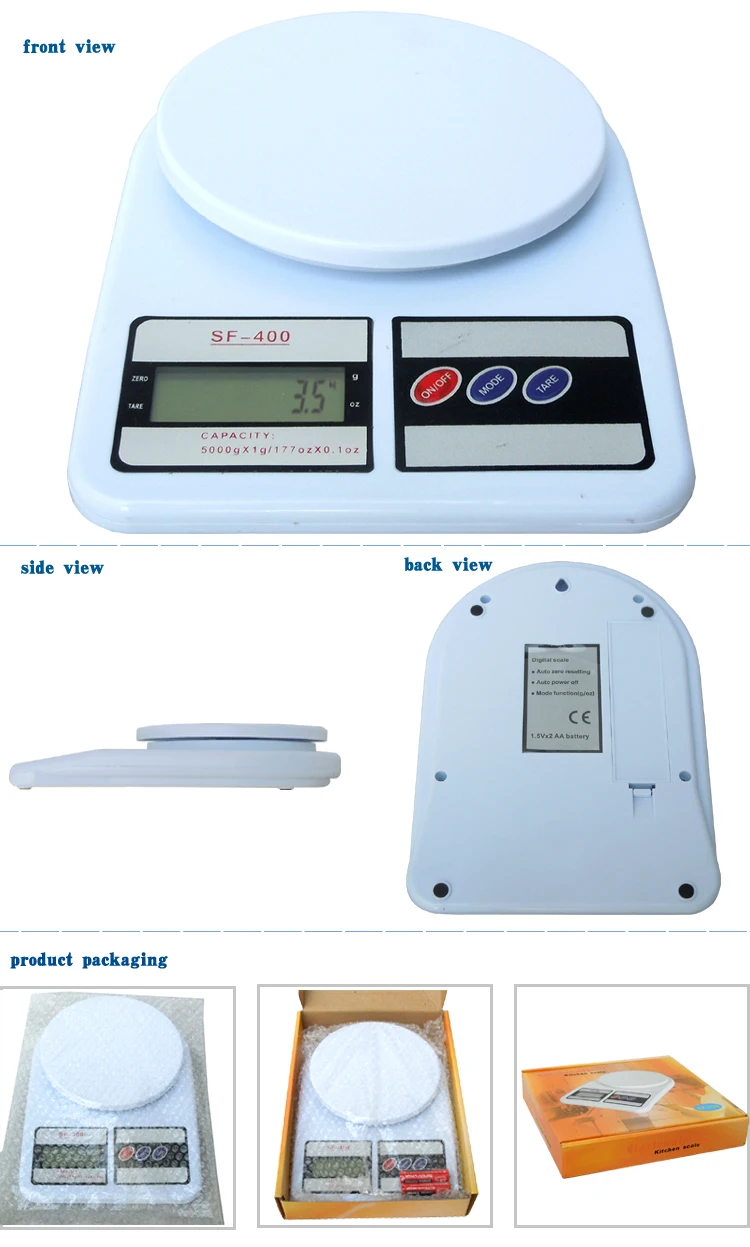 Light White Accurate 1 Gram Price Digital Electronic Kitchen Scale