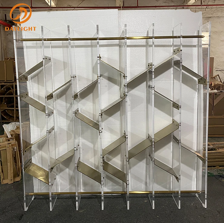 wholesale custom simple modular high end wall metal book shelf stainless steel bookshelf for office decoration
