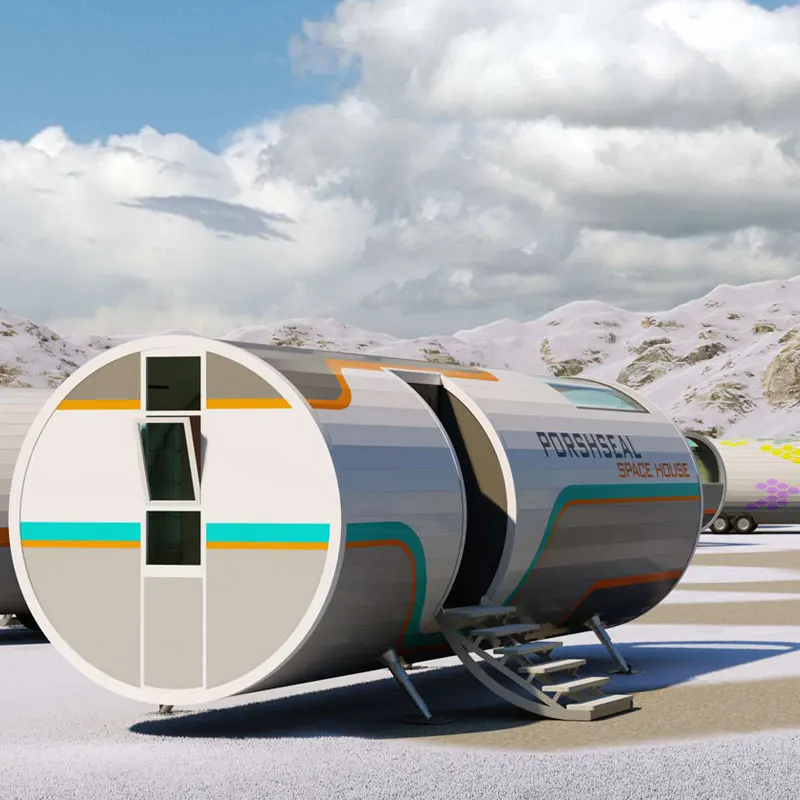 luxury mobile capsule house commercial space container space capsule  themed bounce house with clear wondows