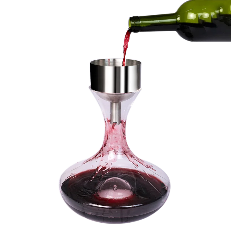 Rabbit Wine Aerator Shower Funnel with Sediment Strainer