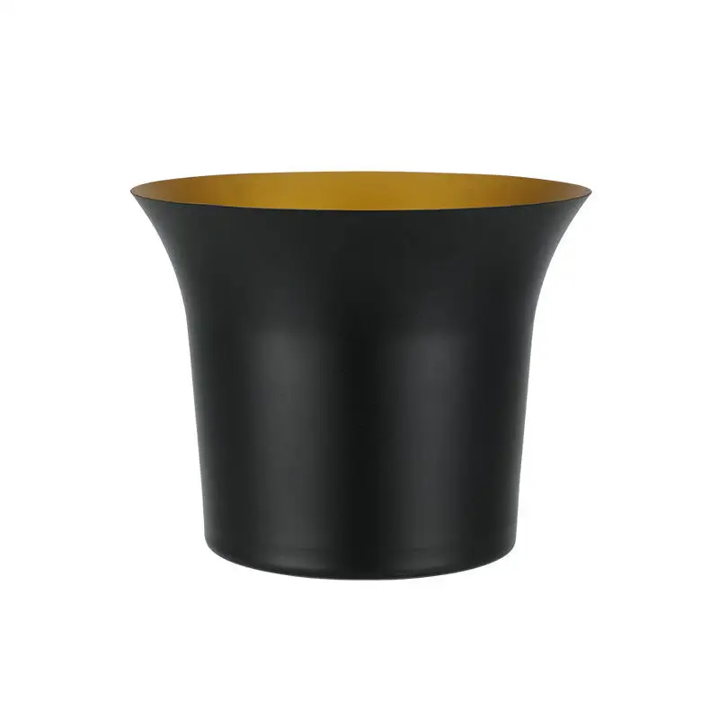 FTS champagne bucket luxury 10l custom size hotel party gold beer bar black nightclub stainless steel ice bucket