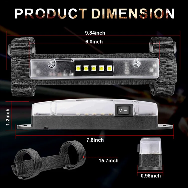 
Wholesale Universal Roll Bar Mount Up To 4 Inch Magnetically Absorbable Courtesy Work Light Battery Operated Led Light Strip 