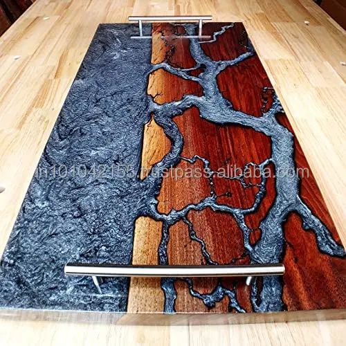 Лидер продаж поднос для порций из смолы и дерева