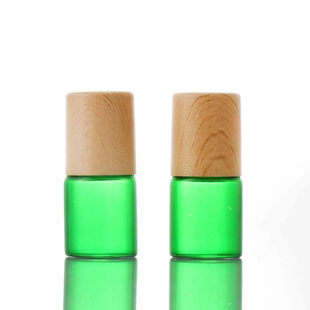 2ML 3ml 5ml Roll-On Empty Glass Bottle Brown Color Rollon Metal Roller Ball Bottle