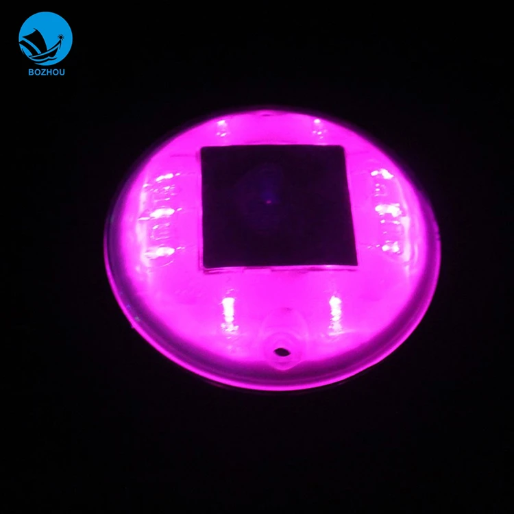 Светодиодная световая сигнальная лампа на земле круглая Солнечная Дорожная