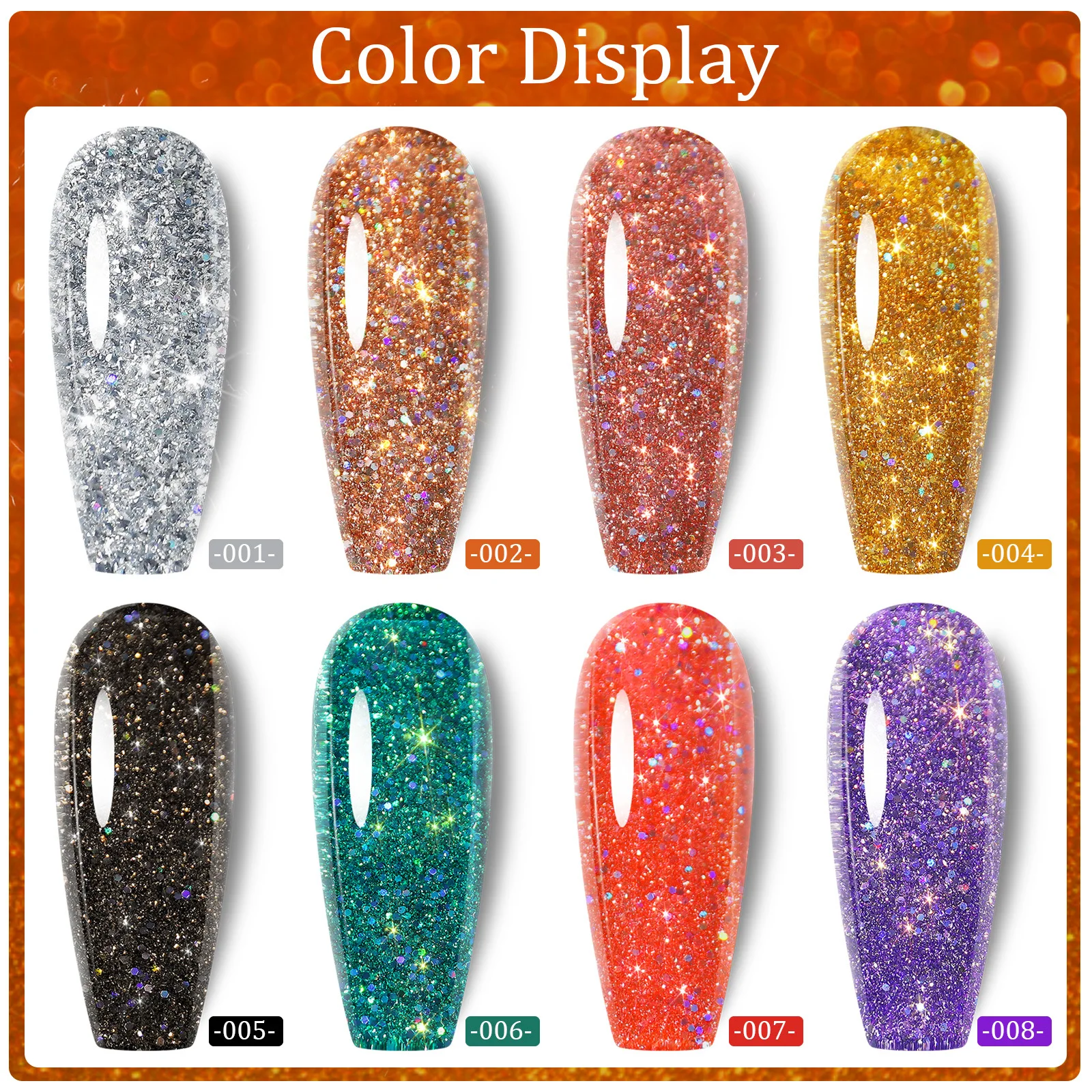 diamond nail polish gel Broken Diamond Glue Flash Galaxy Star Sequins Laser Nail Polish Poly Gel Type for Salon Use