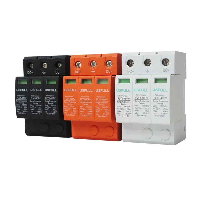 USFULL 40KA DC Surge Protector for Solar System Surge Protective Device SPD for solar energy 2P 3P 1000VDC