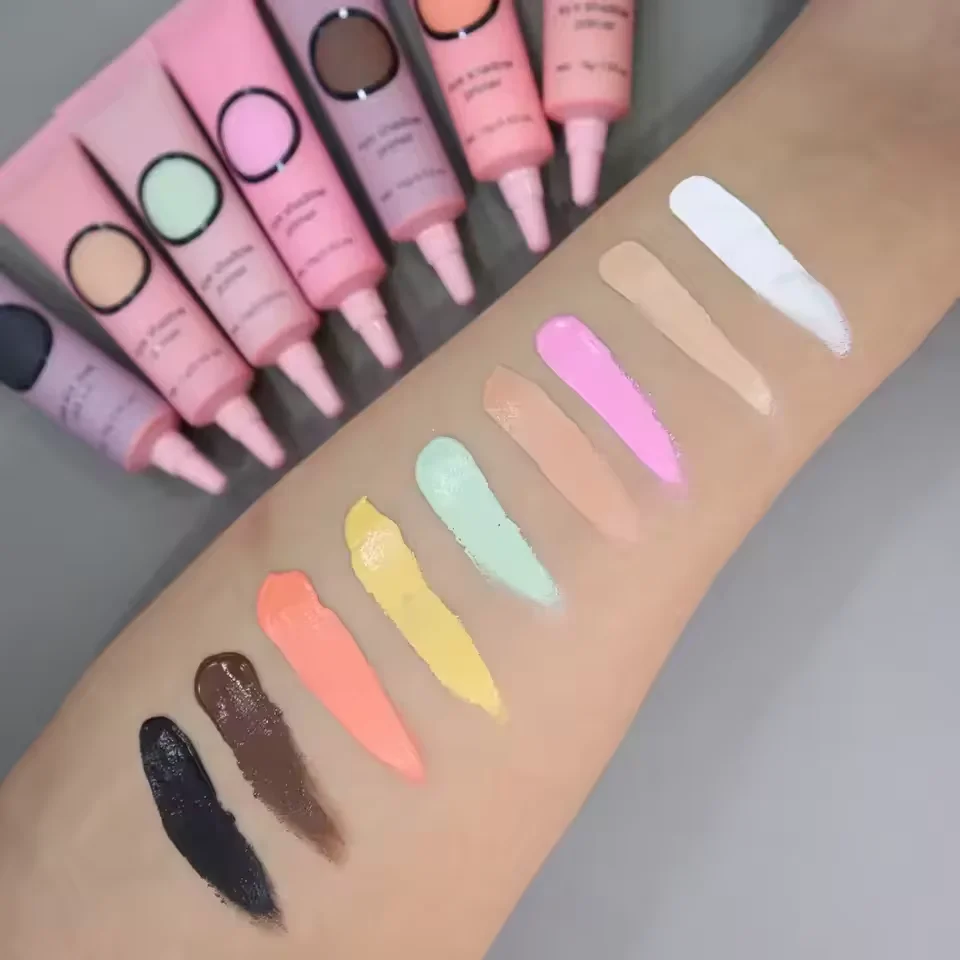 Custom logo private label cruelty free vegan makeup waterproof matte eye primer colored base eyeshadow primer