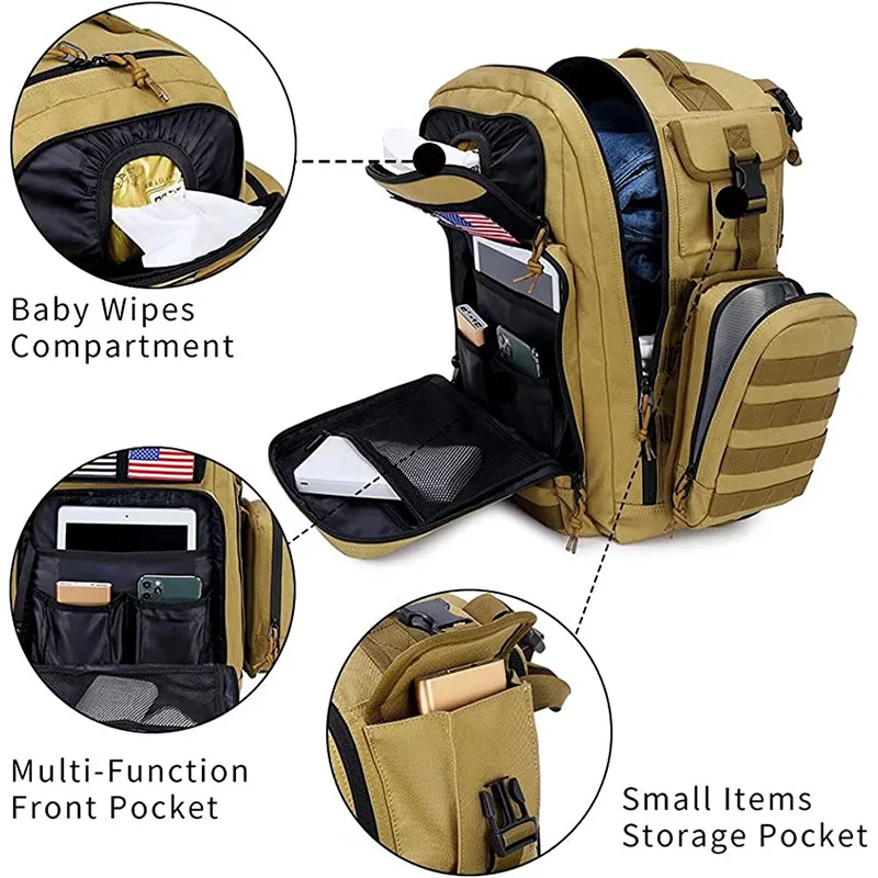 Best selling Amazon new tactics Dad diaper bag men travel bag baby diaper bag Multi-function backpack for dad