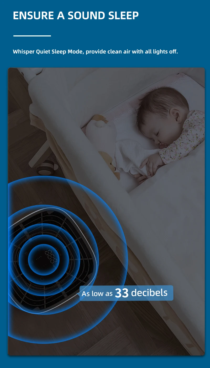 Standard good price portable air freshener For bedroom and office smart fan Air Purifier Home