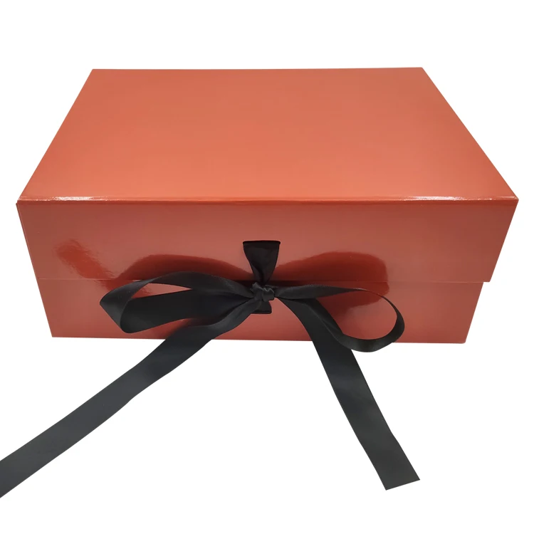 Плоская упаковка складная картонная бумага розовая коробка ленточные зажимы в форме книги складные упаковочные подарочные коробки с магнитной крышкой