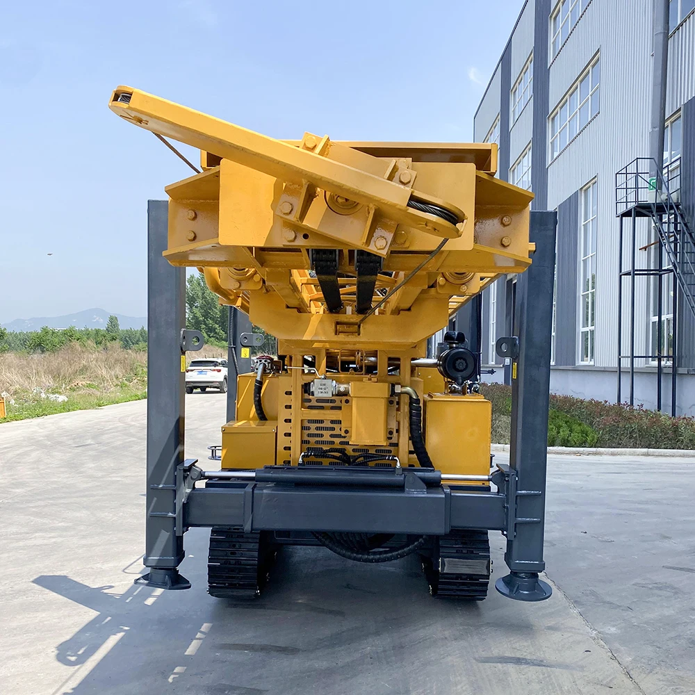 330m depth drilling diameter 105-305m 91W water well drilling rig suitable for hard rock formation lifting force up to 18 tons