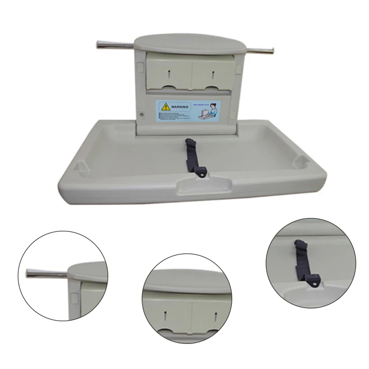 
Wall Mounted New Design ABS Plastic Folding Portable Baby Changing Station Table Dresser 