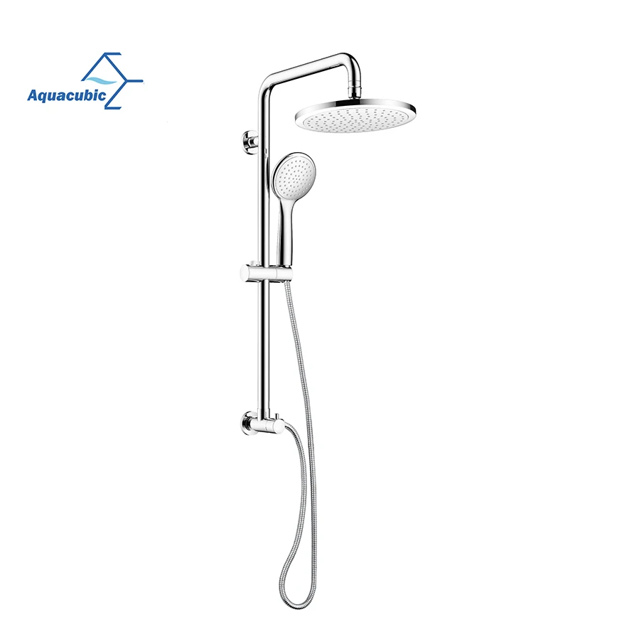 Система насадок для душа Aquacubic с душевой лейкой и ручной регулируемым по высоте держателем