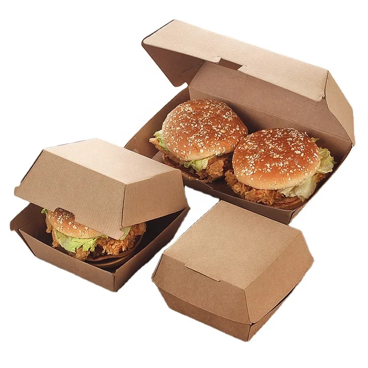 White Biodegradable Craft Fries Box Packaging Custom Print Packing Cardboard Paper Box Chicken Wings Packaging