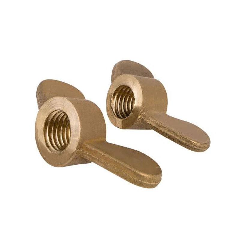 M4 M5 M6 H59 H62 Brass Bronze Copper Alloy Steel Yellow Zinc Plating Edged Wing Square Wing Round Butterfly Wing Nut DIN315