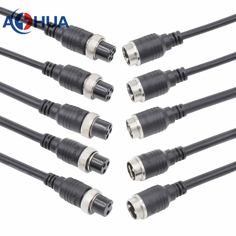 Custom Molded M12 Cable Male Female Plug Connector 3 4 5 Pin Sensor Outdoor Light Led Waterproof Aviation Wire