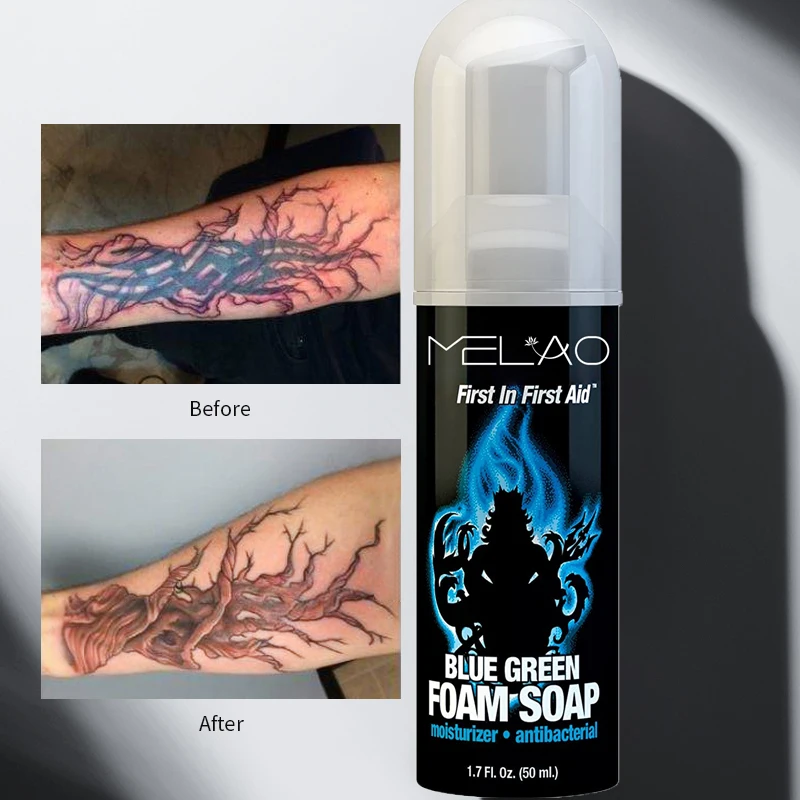 MELAO Private label organic Vegan Soothing Anti Inflammatory Reduce Swelling Pain Piercing Tattoo blue cleaning soap supplies