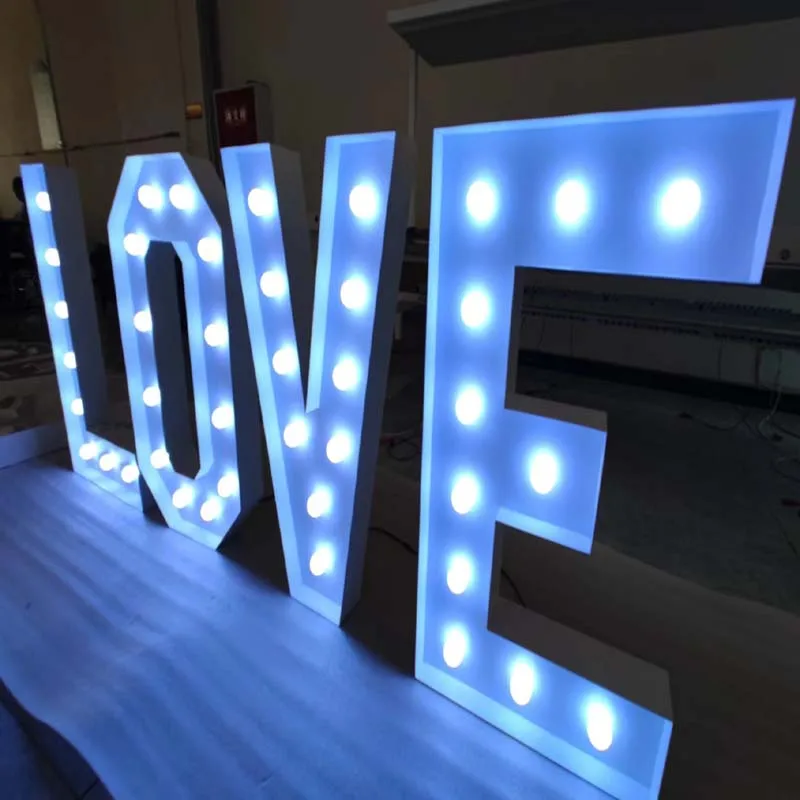 Hongsen custom  stand oh baby love 2ft 3ft 4ft led marquee light  letters