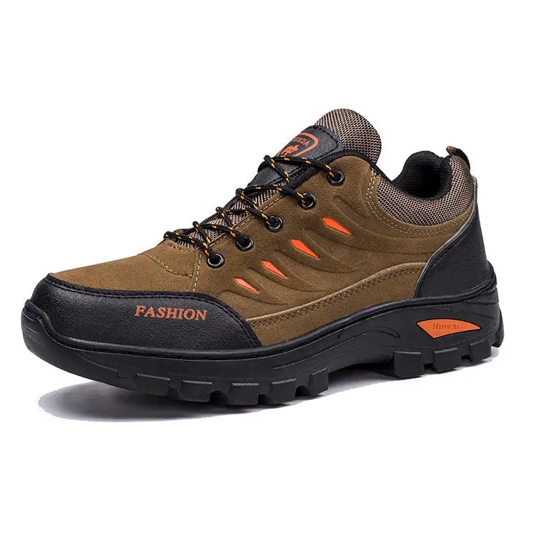 manufacturer hot sale leather wear-resistant trekking hiking boots for men outdoor shoes trail