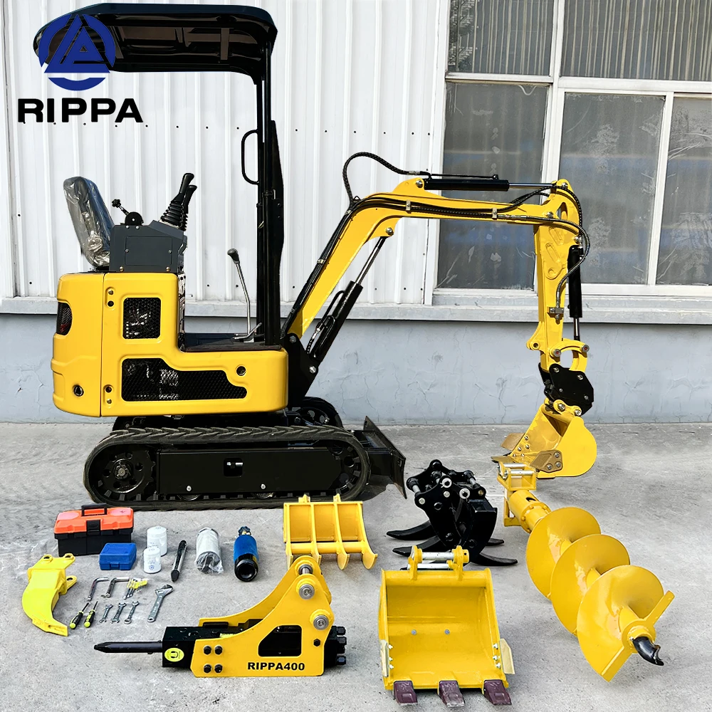 Rippa Farm б/у 2-тонный микромешок 0 8 тонн домашний небольшой гусеничный экскаватор 1 тонный мини-экскаватор с Ce Epa