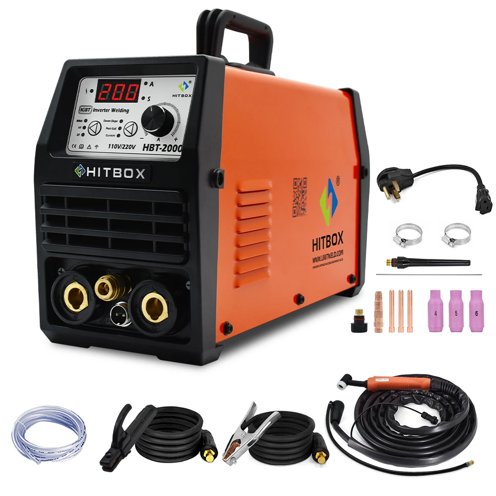 HITBOX HBT2000 2 в 1 TIG ARC 110/220 В DC dipulse портативный небольшой автоматический сварочный аппарат