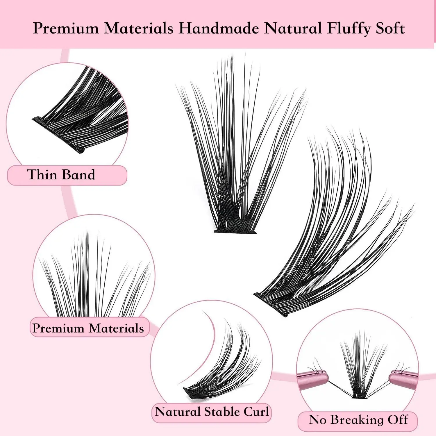 High Quality Lash Clusters DIY Lash Extension Kit Brush and Eyelash Cluster Kit Custom Packaging