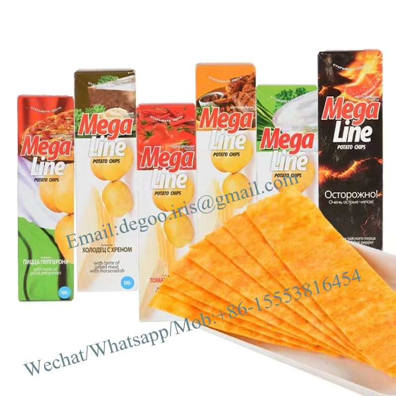 Mega Long chips production line/Long and thin potato chips production line/Fried potato flakes chips machinery Jinan DG