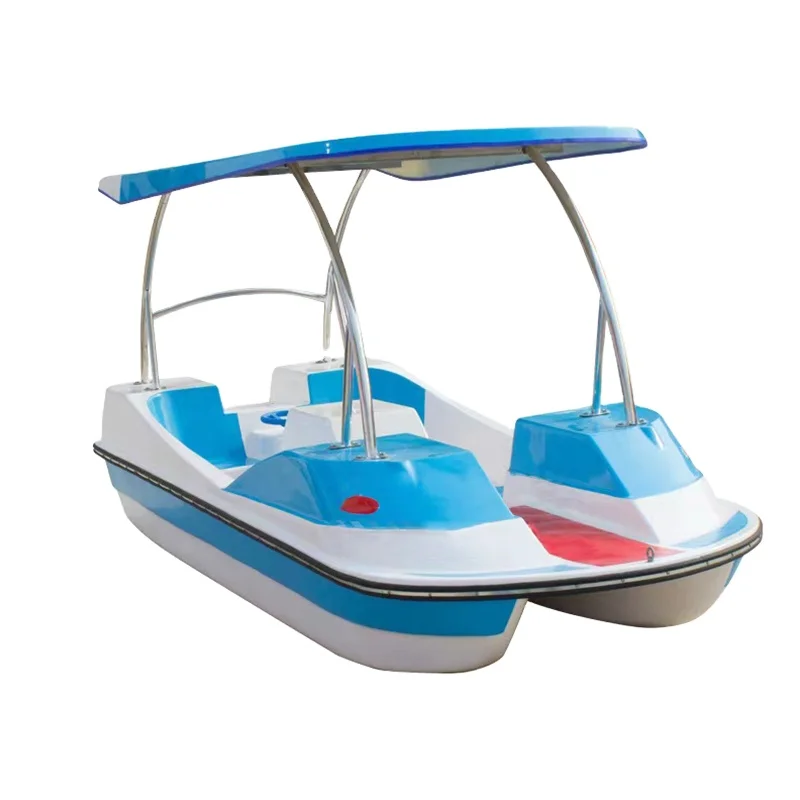 Customized 4 people electric fiberglass water pedalo boat trailer