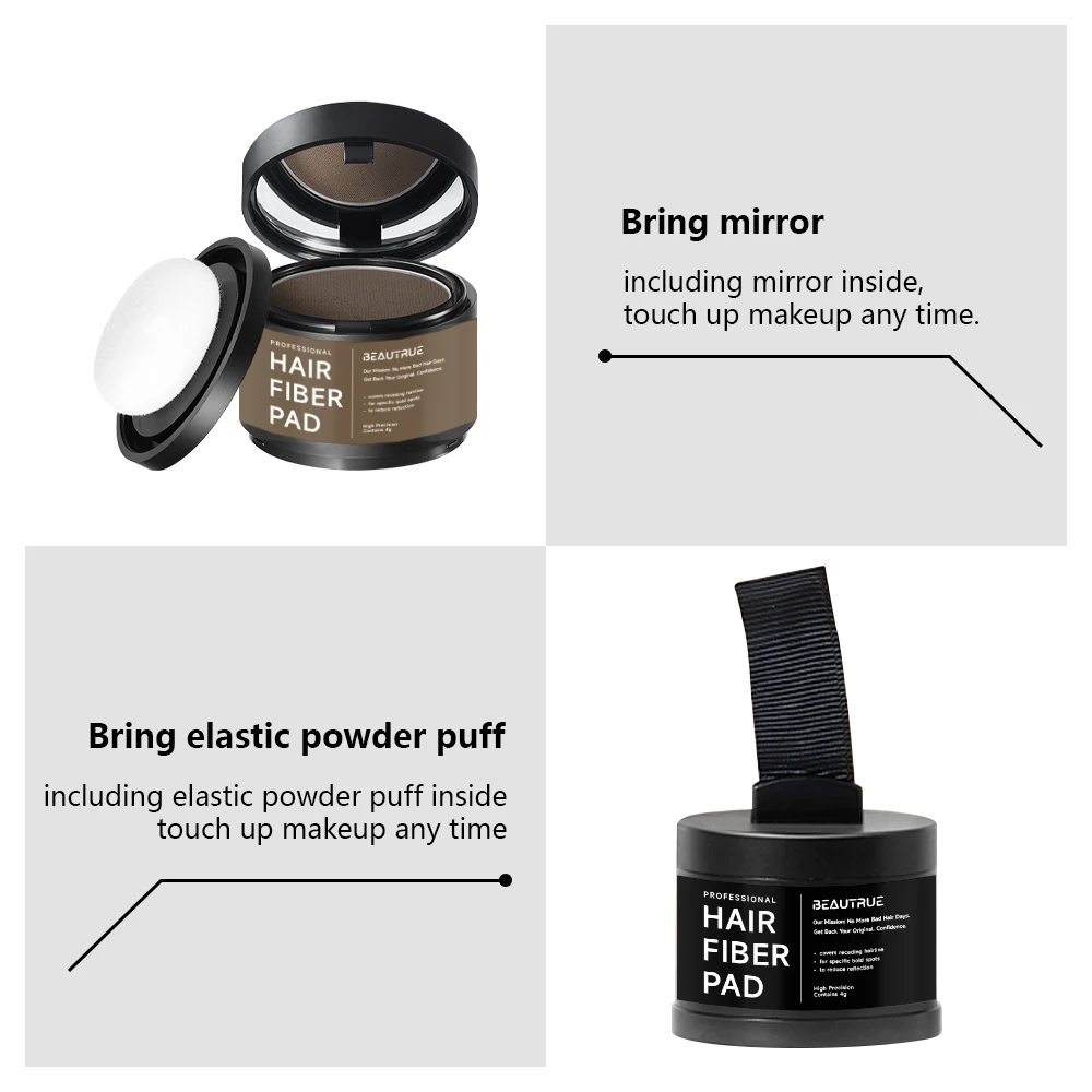 Source Factory Wholesale Custom Hairline Loss Concealer Powder Instantly Hair Color Shadow Cover Gray Hair Root Shadow Powder