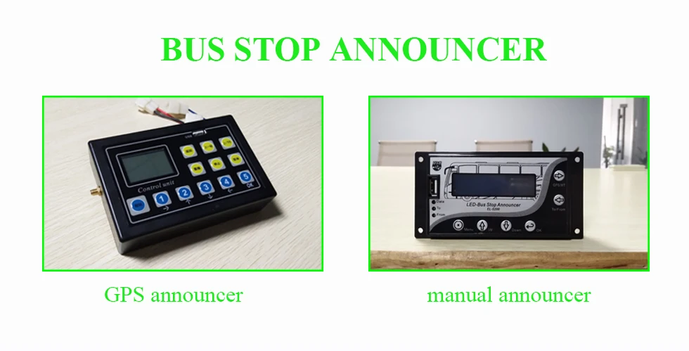 Bus Stop Announcer  Used for switching bus route information according to manual operation by driver