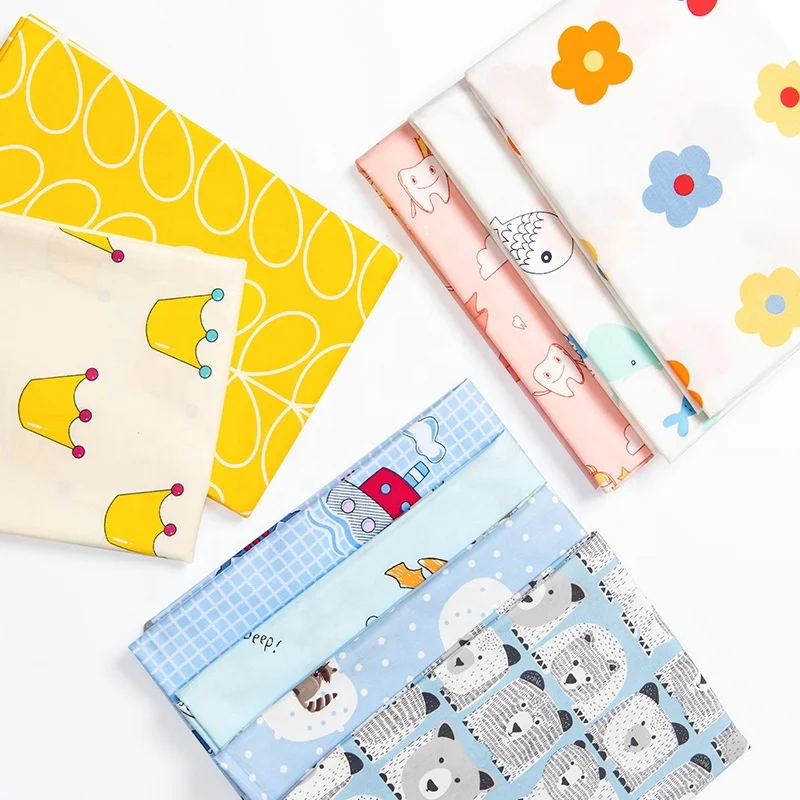 Wholesale 95% Cotton 5% Lycra Knitting Custom Printing Cotton Lycra Fabric