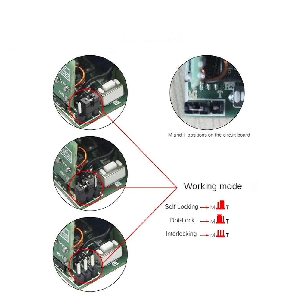 Door 2 Buttons 2CH Fixed Code RF 100m Long Rang Transmitter Receiver