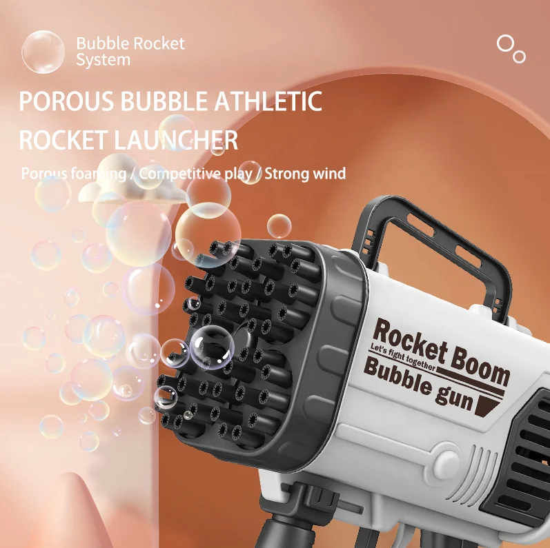 Electric Bazooka shape Outdoor Blowing Bubble Machine Toy With 120ml Soap Water